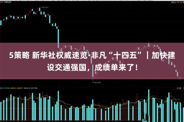 5策略 新华社权威速览·非凡“十四五”｜加快建设交通强国，成绩单来了！