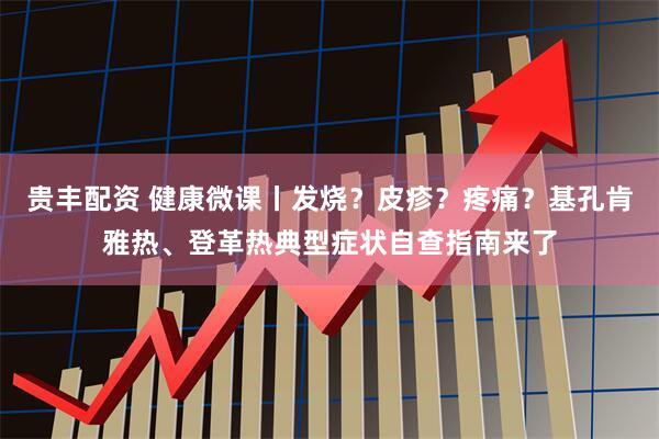 贵丰配资 健康微课丨发烧？皮疹？疼痛？基孔肯雅热、登革热典型症状自查指南来了