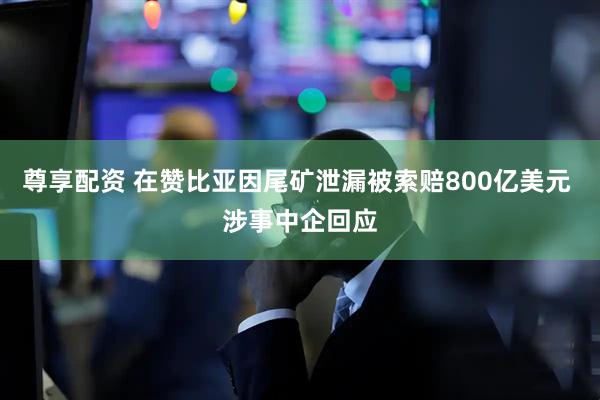 尊享配资 在赞比亚因尾矿泄漏被索赔800亿美元 涉事中企回应